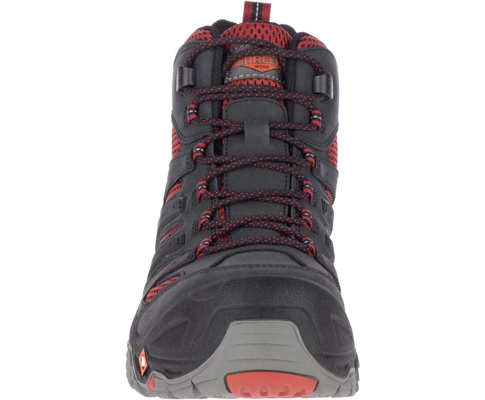 Merrell Vandrestøvler Herre - Strongfield Mid Waterproof Comp Toe - Sort/Rød - UPG624159